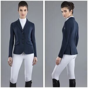 Iago Riding Show Technical Competition Jacket Navy Size 38 Horseback Equestrian